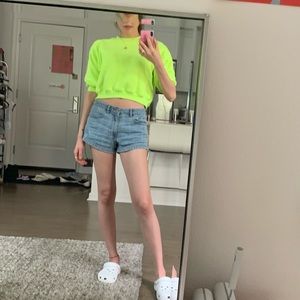 IGWT crop neon sweatshirt